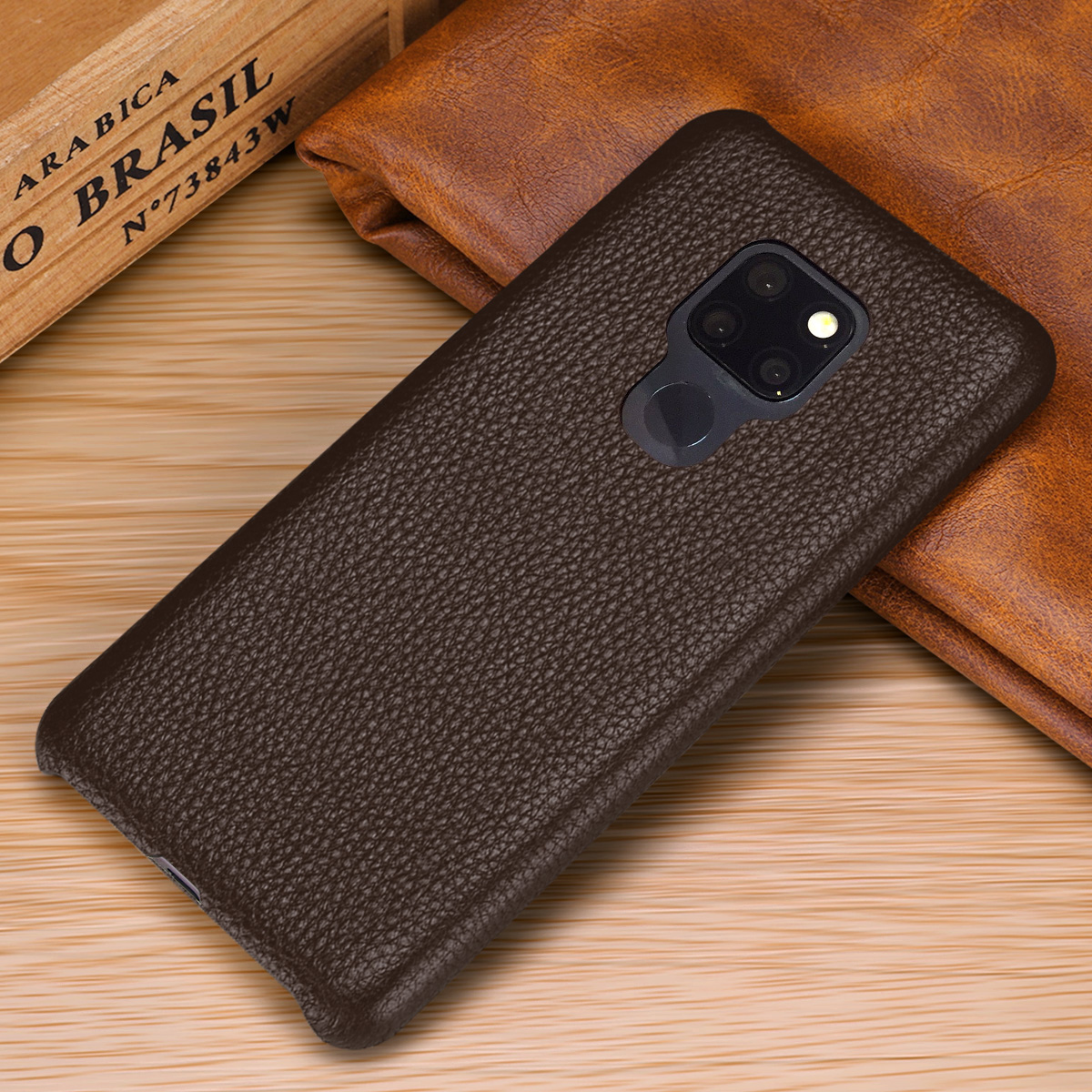 Case Huawei Mate 20 X #เคสฝาหลังหุ้มหนังวัวแท้คุณภาพดี Top Layer Cowhide Leather Coated Plastic (พร้อมส่ง)