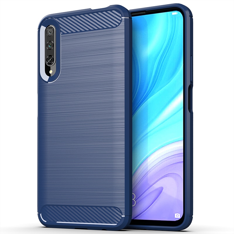 เคส Huawei Y9s #เคสคาร์บอนไฟเบอร์ ผิวขัดแปรง Brushered TPU Back Case