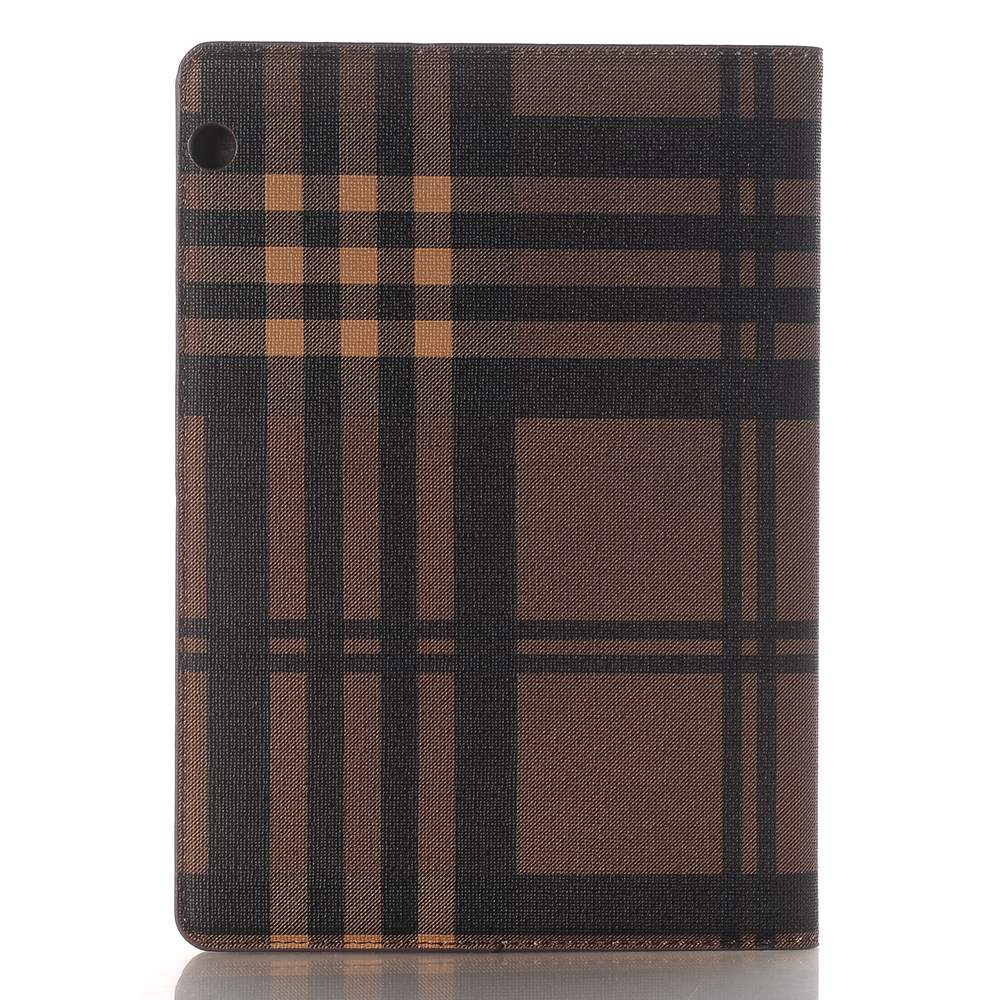 Case Huawei MediaPad T5 10 #เคสฝาพับหนัง PU พิมพ์รูปแบบผ้าลายสก็อต สวยงามทันสมัย