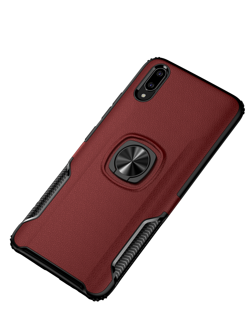 Case vivo V11 / V11 Pro #เคสฝาหลังหนังPU ANGIBABE TPU + PC Hybrid มีแหวนสวมนิ้วติดแม่เหล็ก