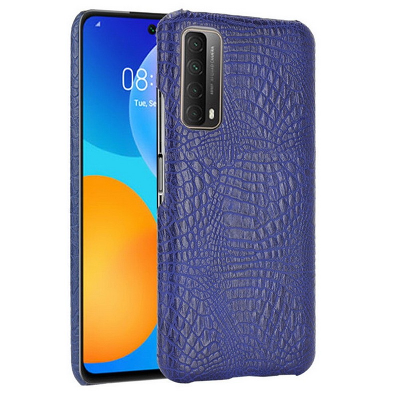 เคส Huawei Y7a #เคสฝาหลังพลาสติกแข็งเคลือบหนัง PU ลายผิวหนังจระเข้