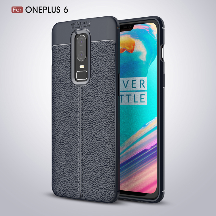 Case OnePlus 6 #เคสฝาหลัง TPU ผิวลิ้นจี่ช่วยป้องกันลายนิ้วมือและกันลื่นได้ดี