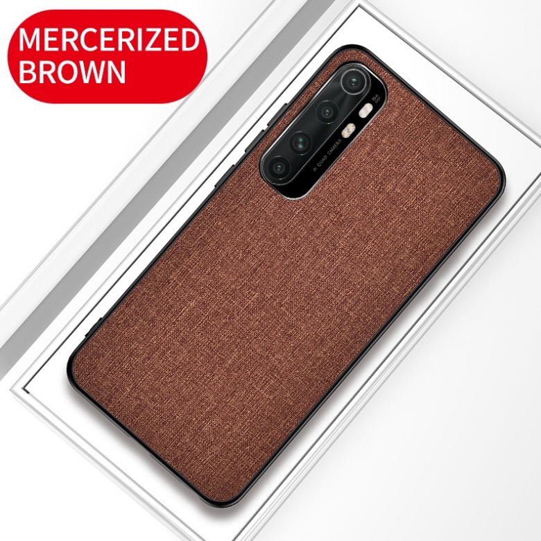 Case Xiaomi Mi Note 10 Lite #เคสฝาหลังเคลือบผิวผ้า Matte Cloth PU + PC + TPU Hybrid