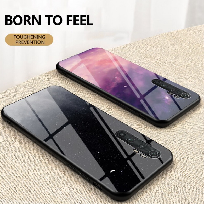 Case Xiaomi Mi Note 10 Lite #เคสฝาหลัง Gradient Color Glass + PC + TPU Hybrid Case