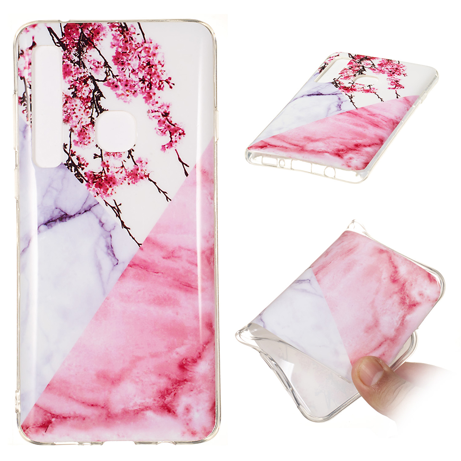 เคส Samsung Galaxy A9 (2018) #เคสฝาหลังนิ่มลายหินอ่อน Marble Pattern IMD TPU
