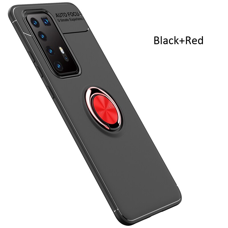 Case Huawei P40 Pro#เคสฝาหลัง TPU Finger Ring Kickstand (แผ่นโลหะแบบ Built-in)