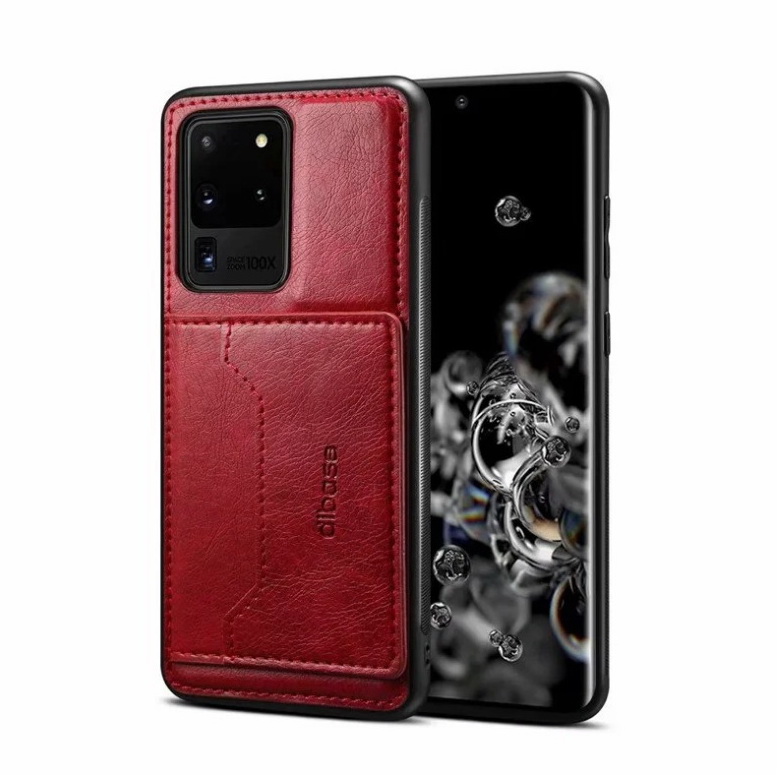 เคส Samsung Galaxy S20 Ultra / S20 Ultra 5G #เคสฝาหลัง TPU เคลือบหนัง PU Crazy Horse Leather Coated PC + TPU Hybrid