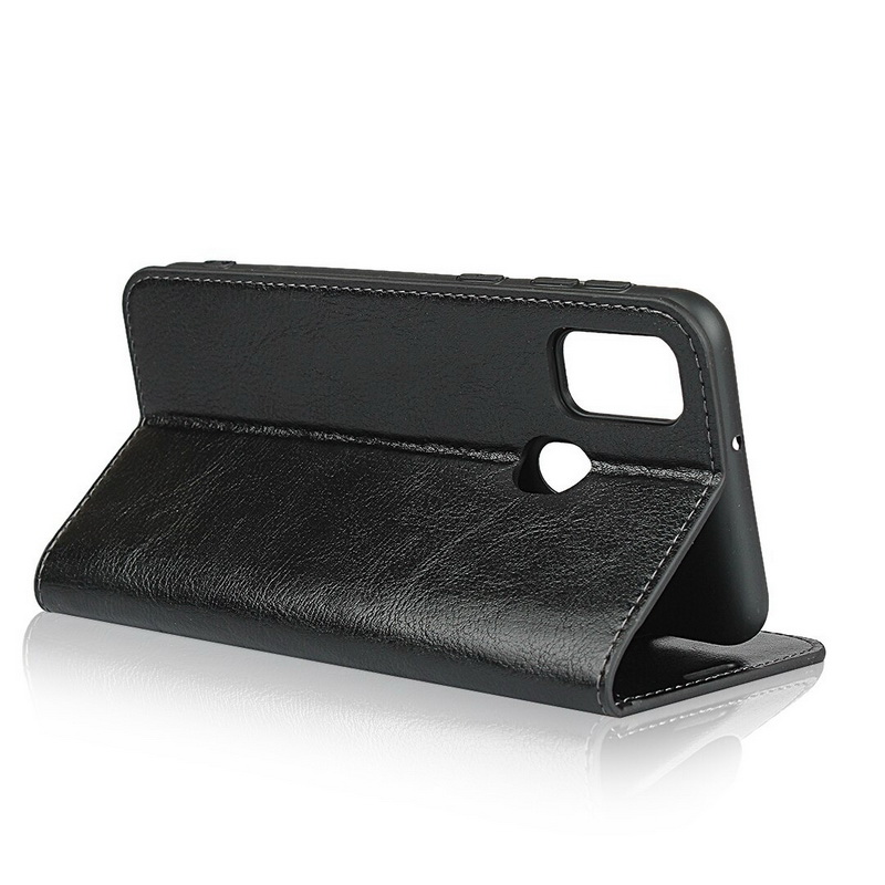 Case Samsung Galaxy M21 #เคสฝาพับหนังแท้แบบกระเป๋าสตางค์คุณภาพดี Crazy Horse Genuine Leather Cover