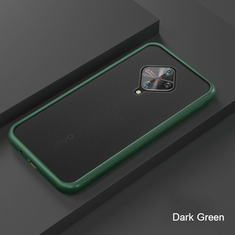 Case Vivo S1 Pro #เคสฝาหลังซิลิโคนโปร่งแสงขอบนิ่ม Frosted Translucent Silicone Case