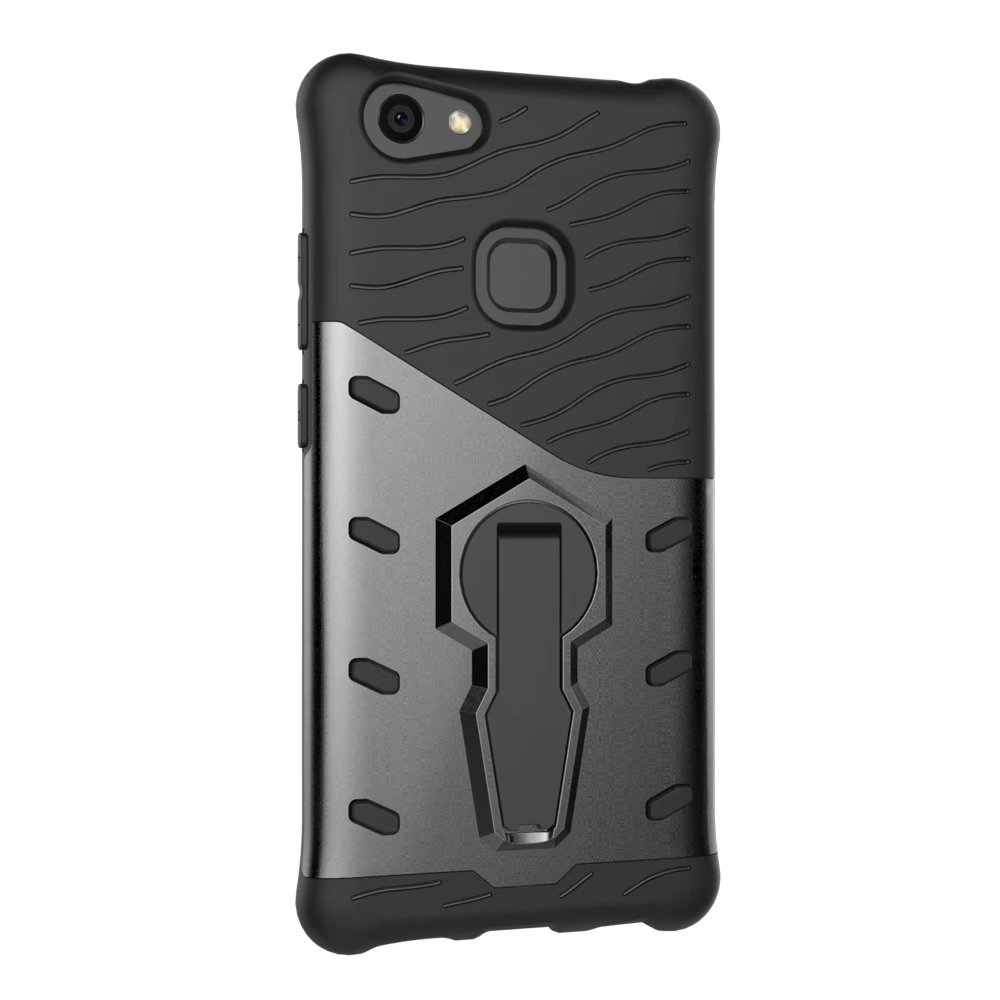 Case Vivo V7 Plus #เคสฝาหลัง TPU นุ่ม + พลาสติก มีขาตั้งในตัวหมุนได้ 360 องศา