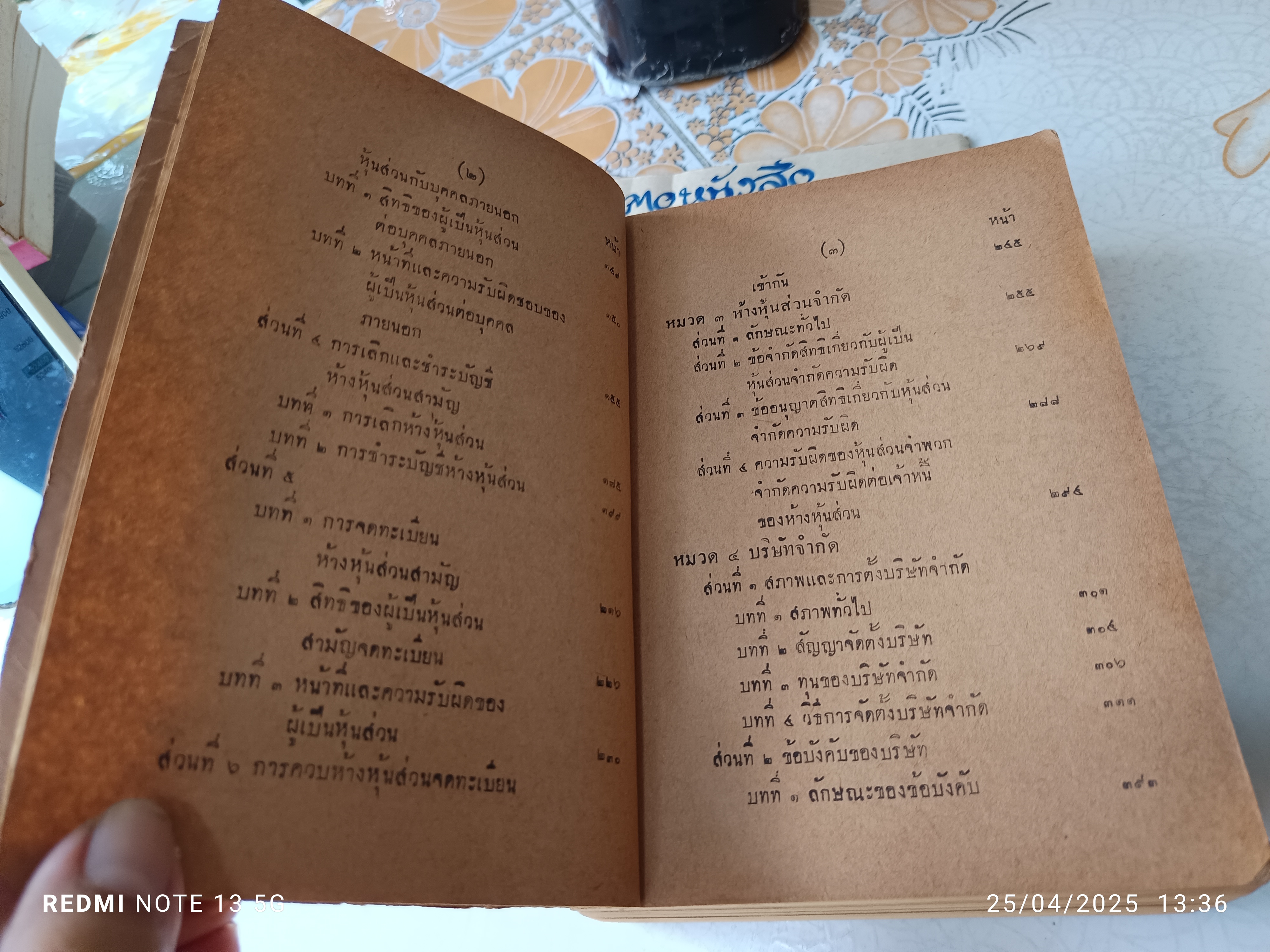 คำอธิบายโดยพิสดาร กฎหมายหุ้นส่วน และบริษัท โดย ทวี เจริญพิทักษ์ พิมพ์ปีพ.ศ 2502