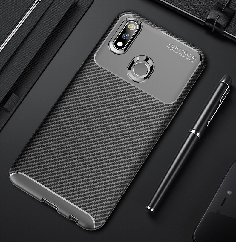 Case realme 3 Pro #เคสฝาหลังนิ่ม Carbon Fiber Drop Resistant TPU