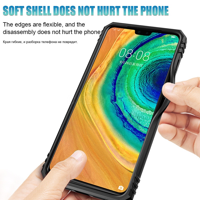 Case Huawei Mate 30 Pro #เคสฝาหลัง Hybrid TPU+PC มีแหวนสวมนิ้ว