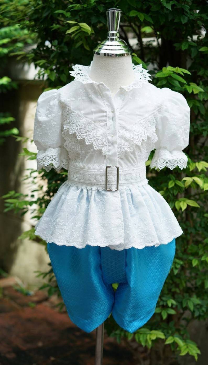 ชุดไทยเด็กหญิง รุ่นละอองฟ้า