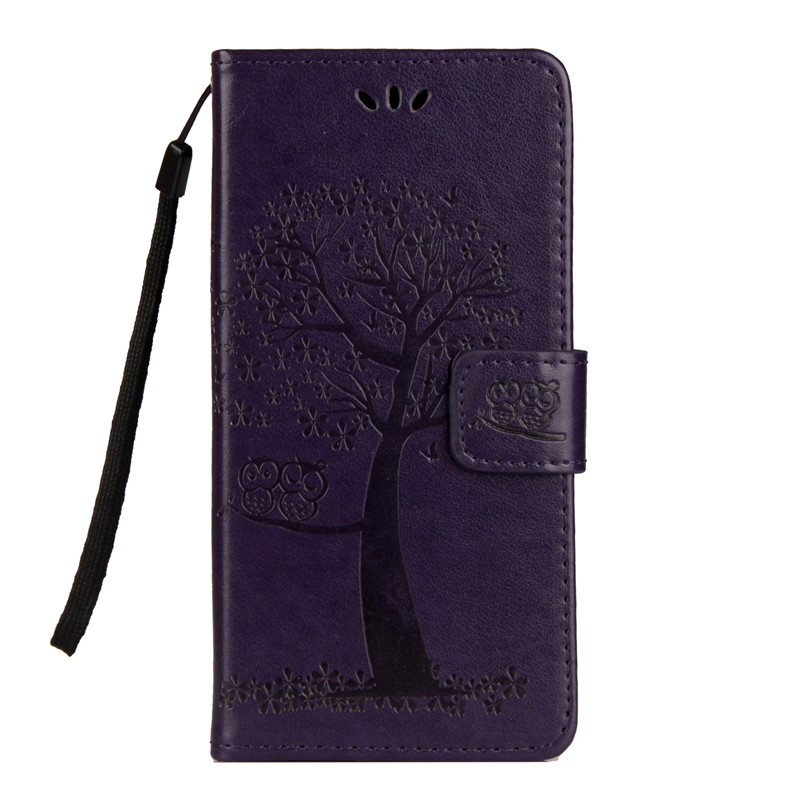 เคส Xiaomi Mi 10T #เคสฝาพับพิมพ์ลายต้นไม้นกฮูกกระเป๋าสตางค์ Imprint Tree and Owls Wallet PU Leather