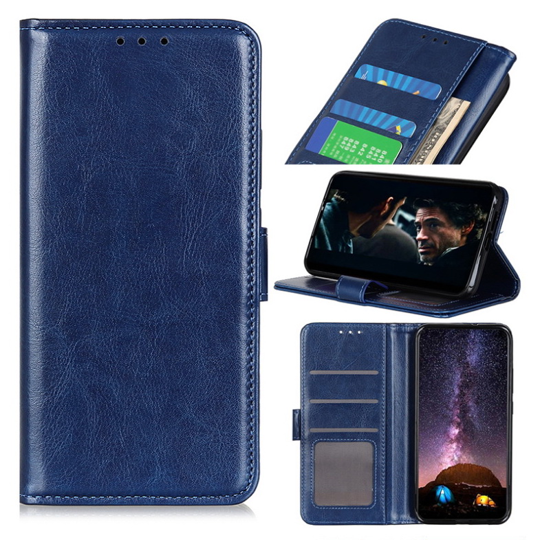 เคส Xiaomi Mi 11 #เคสฝาพับหนัง PU แบบกระเป๋าสตางค์ ผิวหนังม้า Crazy Horse PU Leather Wallet