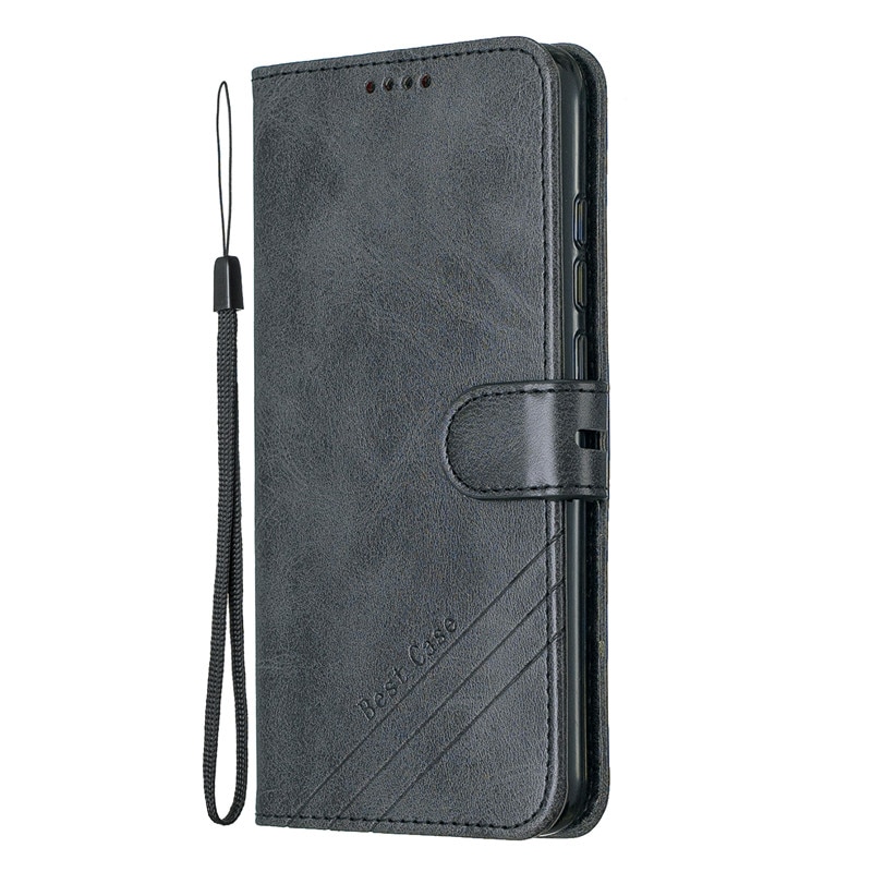 เคส Huawei Y7 2019 #เคสแบบฝาพับสไตล์กระเป๋าสตางค์หนัง PU มีสายคล้องมือ