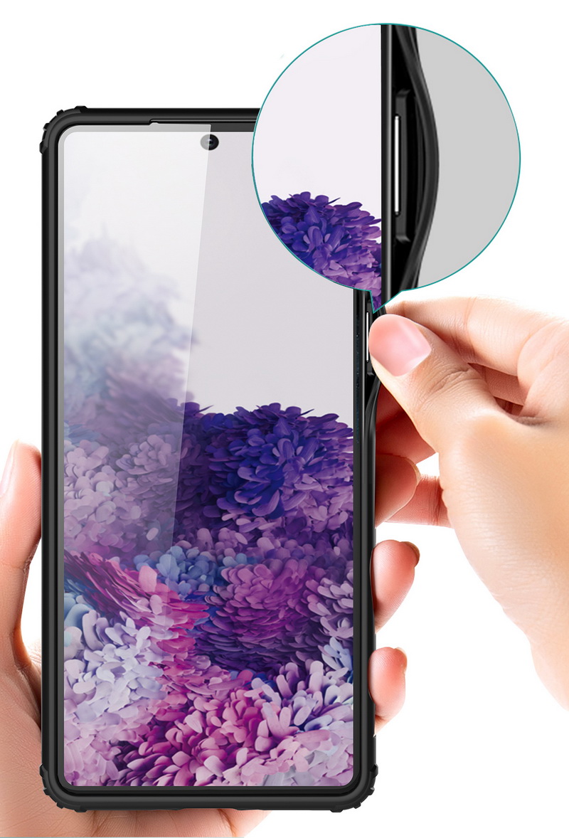 Case Samsung Galaxy S20 FE / S20 FE 5G #เคสฝาหลังโปร่งแสงสีขุ่นขอบทึบ +TPU Hybrid Case