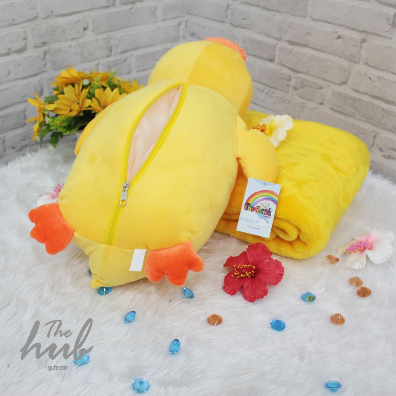 ตุ๊กตาผ้าห่มเป็ดเหลือง