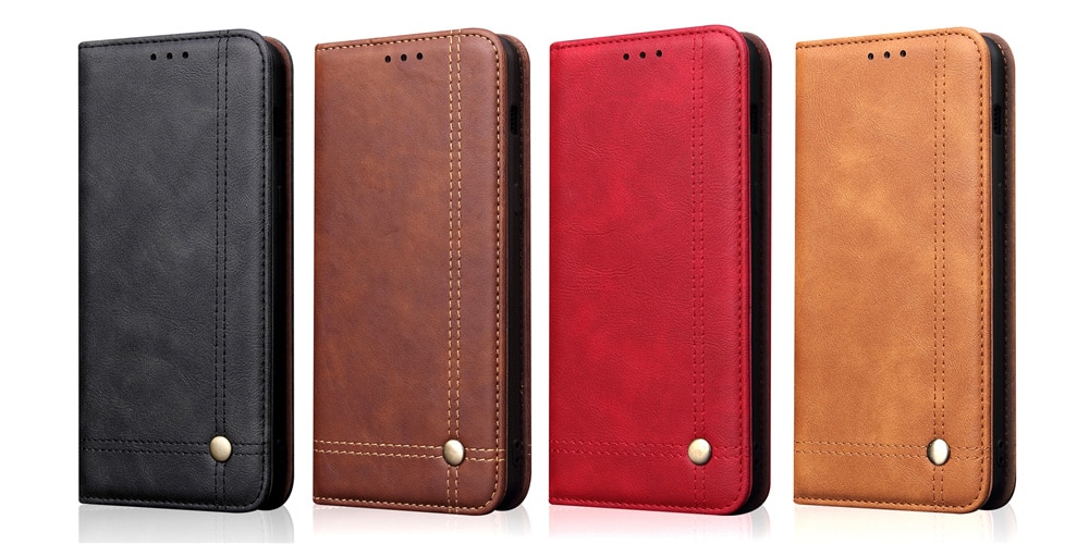 Case Samsung Galaxy A50 / A50s / A30s #เคสฝาพับหนัง PU Crazy Horse Texture Retro Leather Auto-absorbed Wallet คุณภาพดี