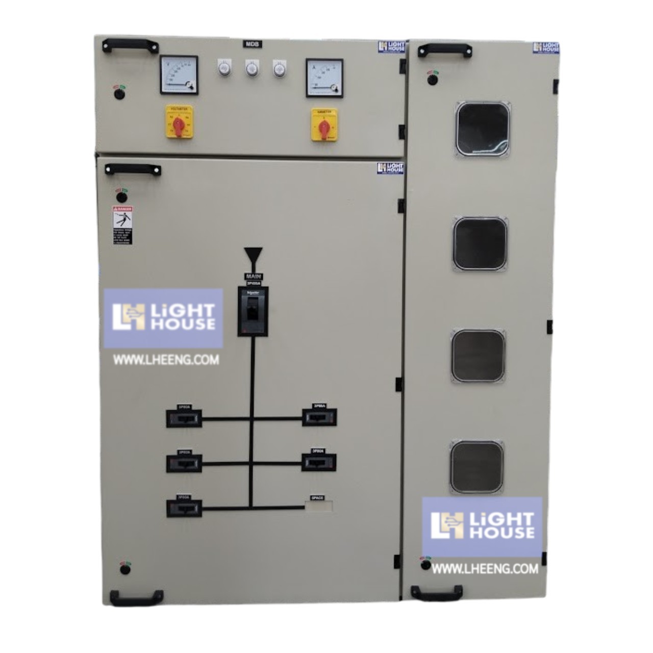 ตู้เมนดิสทริบิวชั่นบอร์ด MDB main 3P400A 5+1FD +KWH Schneider