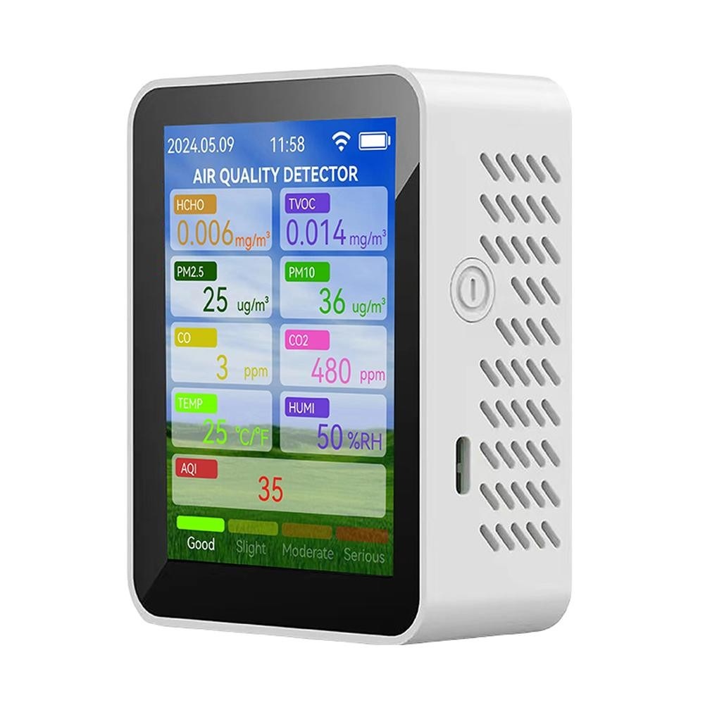Air Quality testerTuya WiFi HCHO TVOC คาร์บอนมอนอกไซด์ CO2 PM2.5 PM10