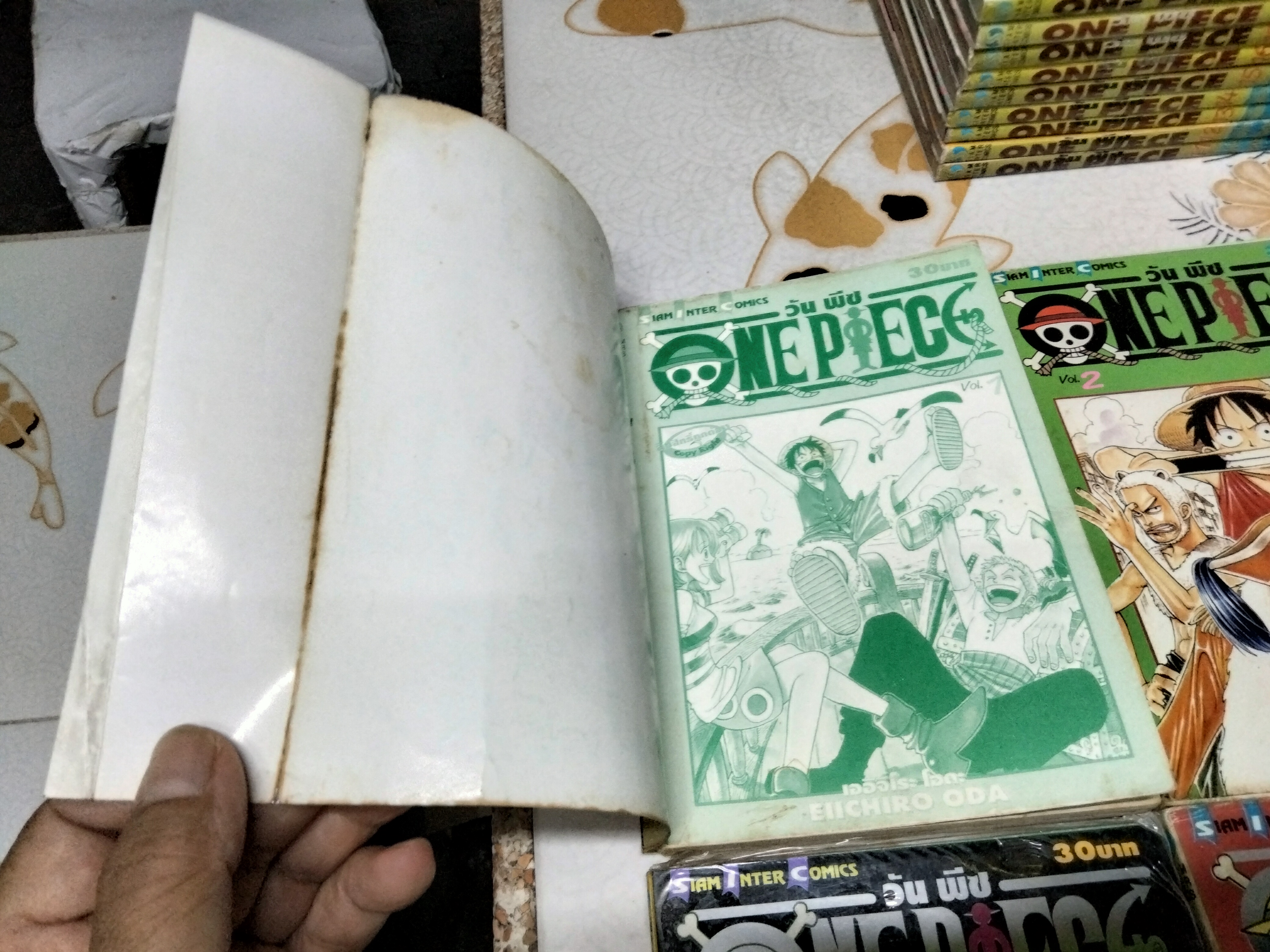 หนังสือการ์ตูนวันพีช (one piece) มือสอง ขายรวม 65 เล่ม (1-62, 64, 65, 67) **สินค้าหมด**