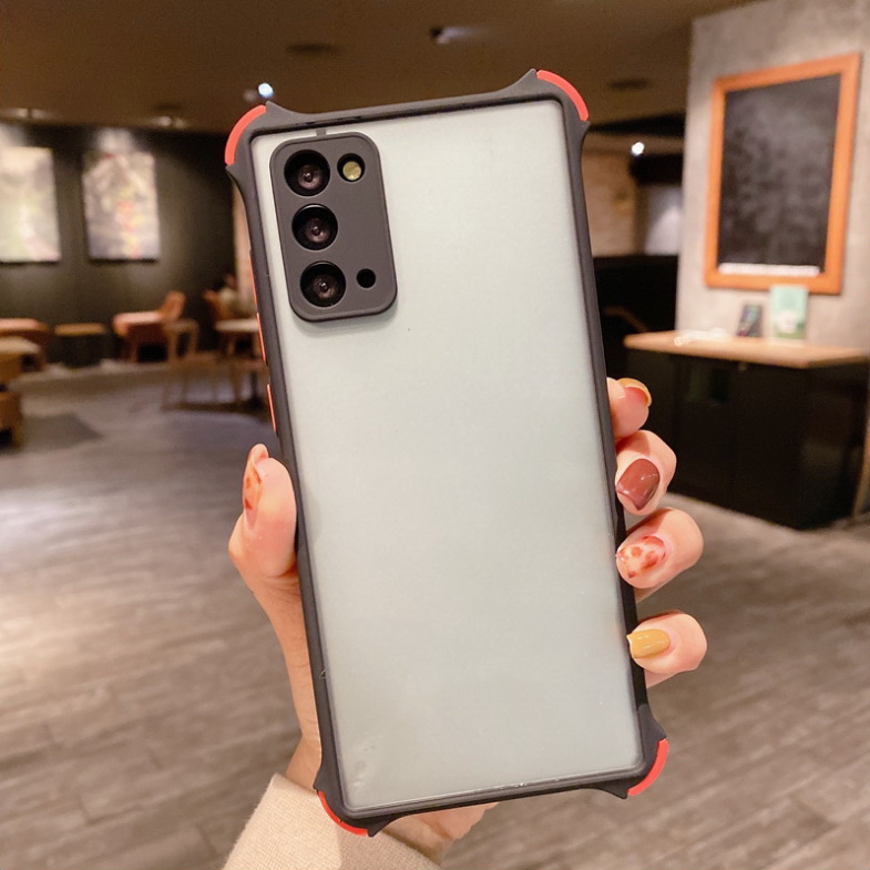 เคส OPPO Reno 5 Pro 5G #เคสฝาหลังขอบซิลิโคนิ่ม Fashion Color Liquid Frame Anti-fall Phone Case