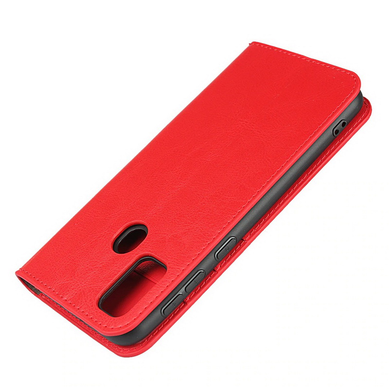 Case Samsung Galaxy M21 #เคสฝาพับหนังแท้แบบกระเป๋าสตางค์คุณภาพดี Crazy Horse Genuine Leather Cover