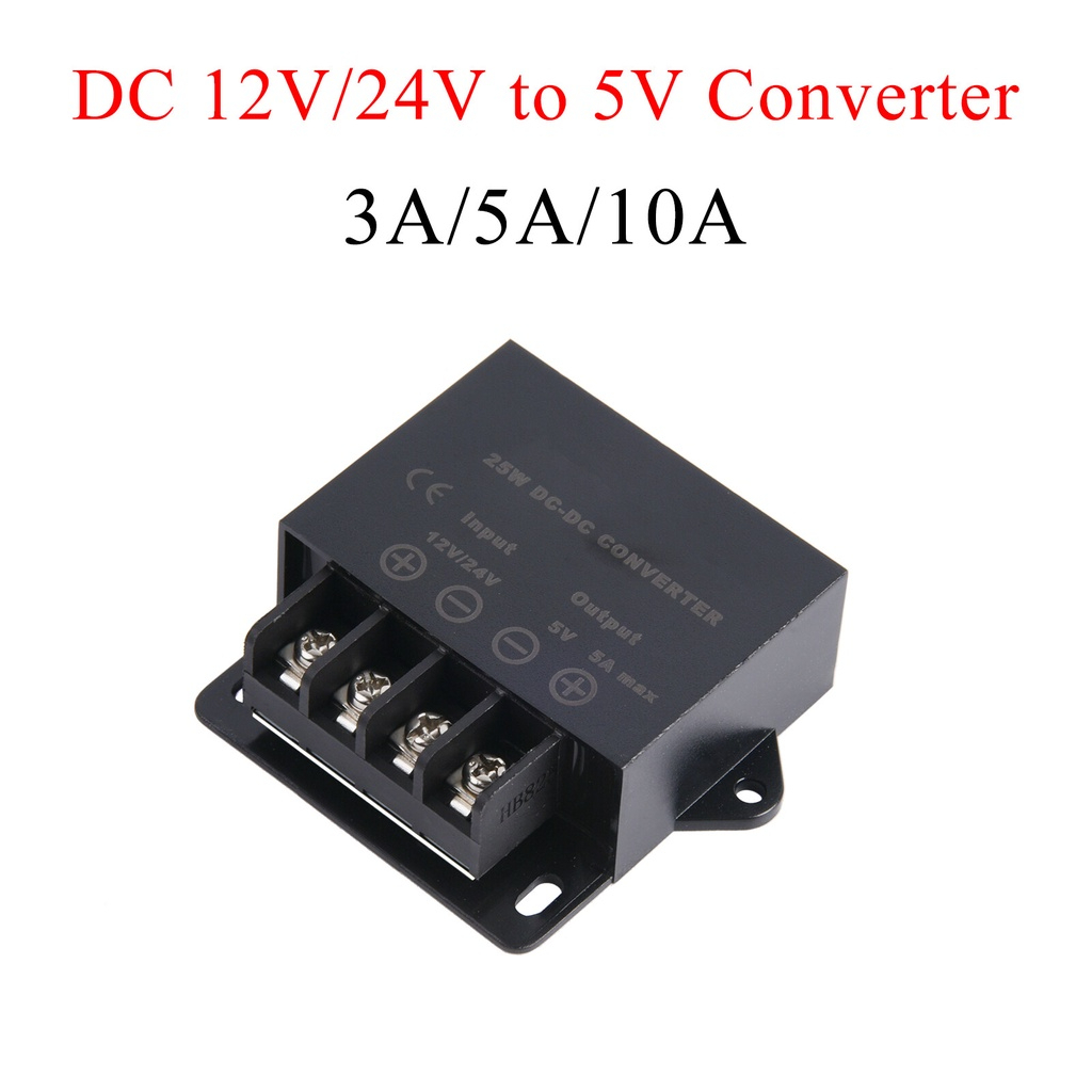 MINI DC Power Converter Mini DC 12V-24V ถึง 5V 3A/5A/10A / 15APower Converter IP68