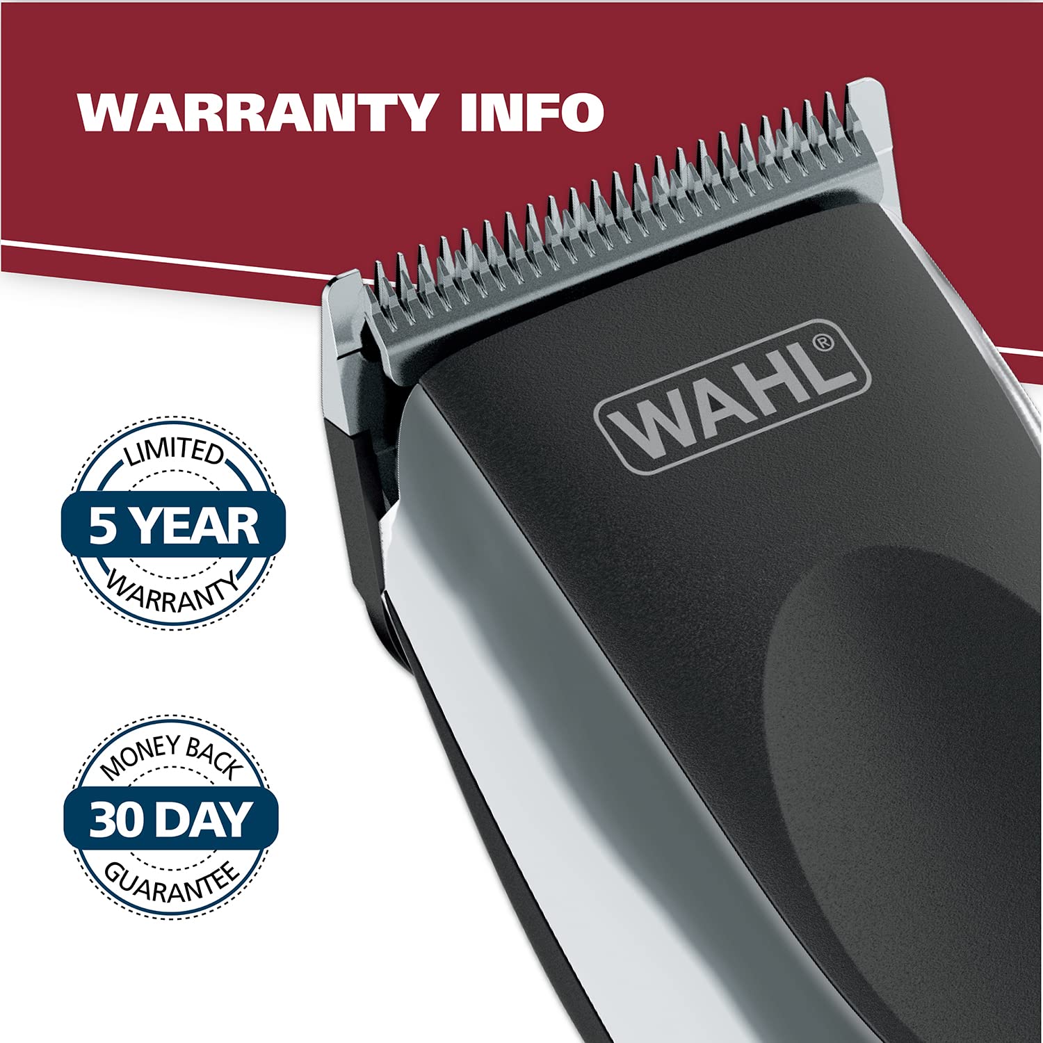 Wahl® Rechargeable Hair Clipper With Guards Kit Model 79434 อุปกรณ์ตัดผม ปัตตาเลี่ยน แบบไร้สาย ชาร์จได้