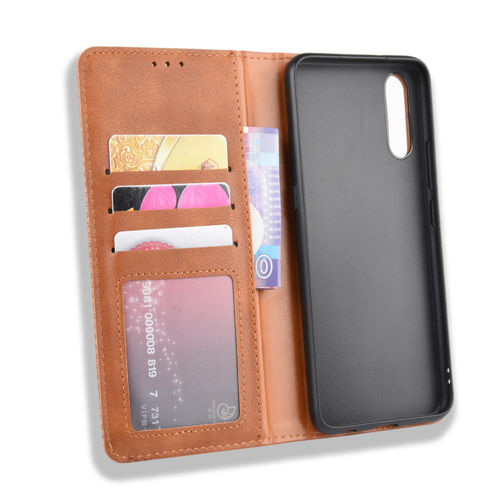 เคส Vivo S1 #เคสฝาพับปกหนังสไตล์วินเทจดูดซับอัตโนมัติแบบกระเป๋าสตางค์