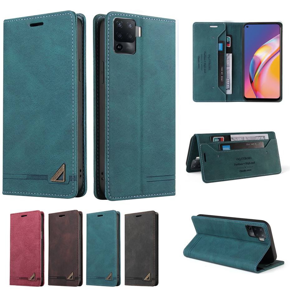 เคส Oppo A94 #เคสฝาพับหนัง PU สไตล์กระเป๋าสตางค์พร้อมช่องใส่การ์ด Luxury Flip Stand Card Phone Leather Wallet Cover Casing