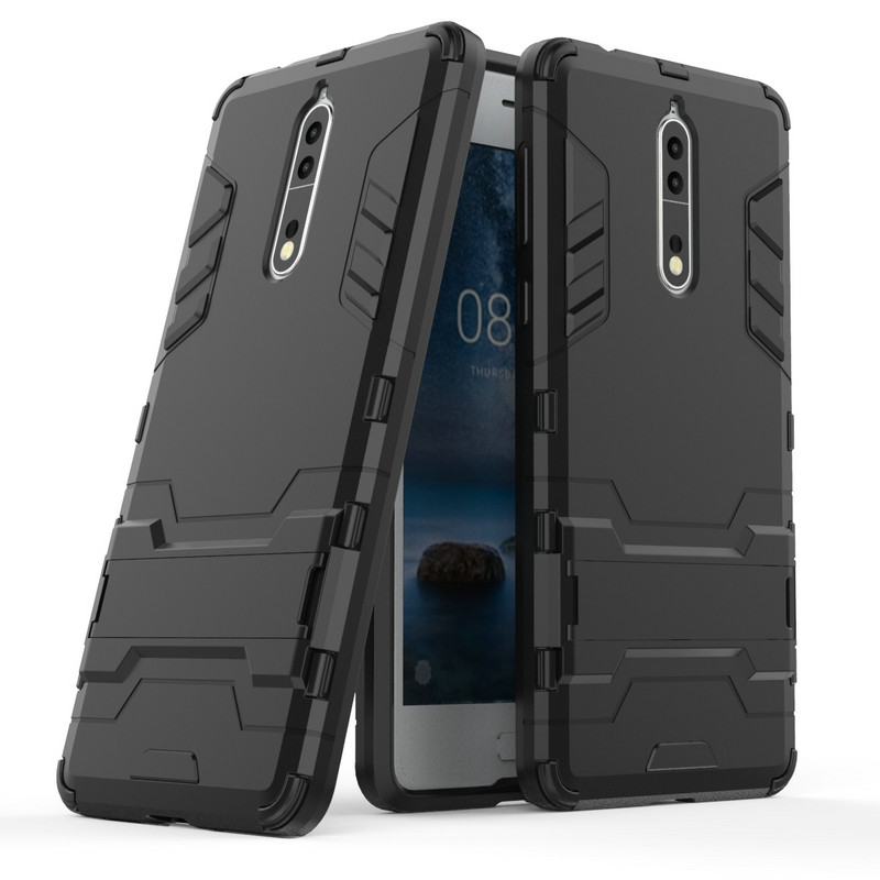 เคส Nokia 8 #เคสฝาหลัง Cool Guard ไฮบริด พลาสติก+TPU มีขาตั้งในตัวสวยงามทันสมัย