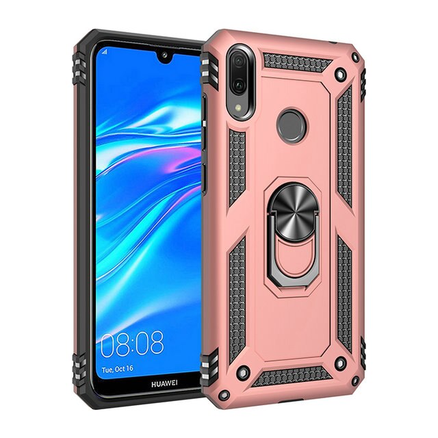 Case Huawei Y7 2019 #เคสฝาหลัง Hybrid TPU+PC มีแหวนสวมนิ้ว