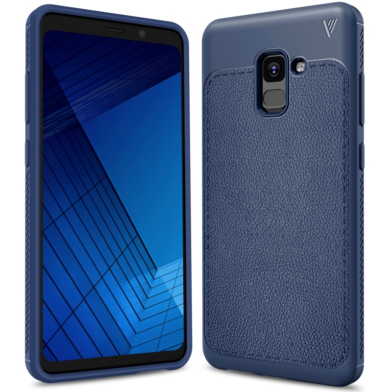 Case Samsung Galaxy A8+2018 IVSO Gentry Series #เคสฝาหลัง TPU ลายผิวเคลือบหนัง PU คุณภาพดีราคาถูก