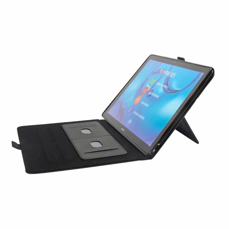 เคส Huawei Mediapad M5 Pro 10.8 นิ้ว #เคสแบบฝาพับหนัง PU ช่องเสียบการ์ดภายนอกและภายใน Flip Card Slots Stand Leather