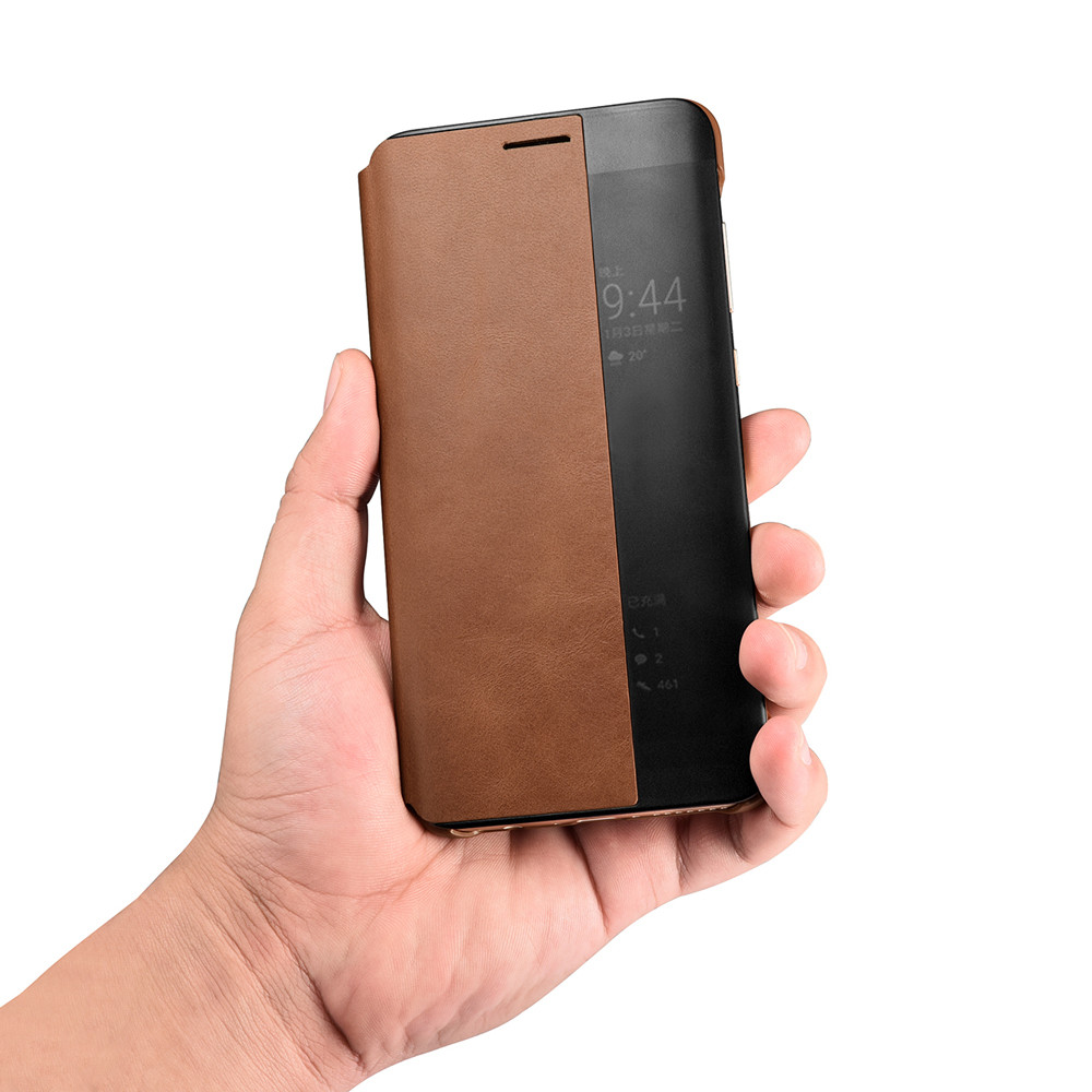 เคส Huawei Mate 9 Pro #CaseMate 9 Porsche Design #เคสฝาพับหนังแท้ มีช่องวิวด้านข้าง