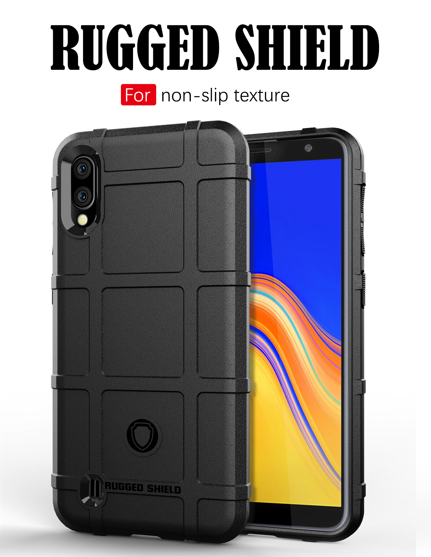 Case Samsung Galaxy A10 #เคสฝาหลัง Rugged Shield Series Soft Silicone Shock Absorption Matte กันกระแทก