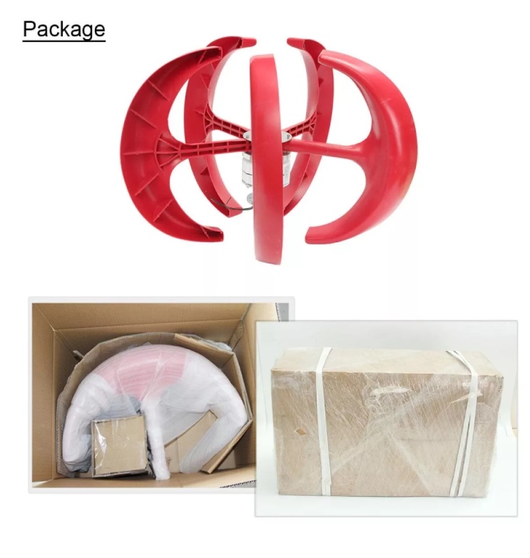 ชุดผลิตไฟฟ้า 12/24 โวลต์ กังหันลม wind energyb100-300W vertical axis