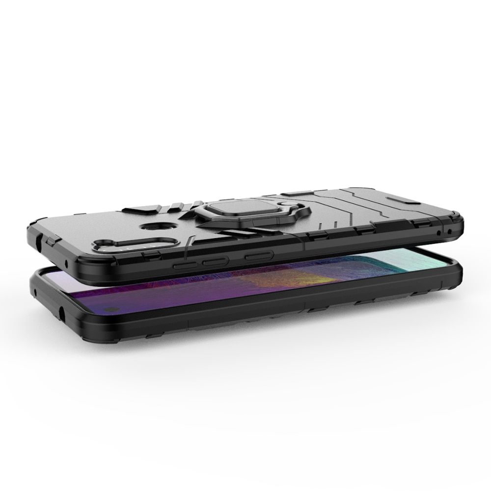 Case Samsung Galaxy A11 #เคสฝาหลังพลาสติกแข็ง +TPU Hybrid Case มีแหวนสวมนิ้วโลหะ
