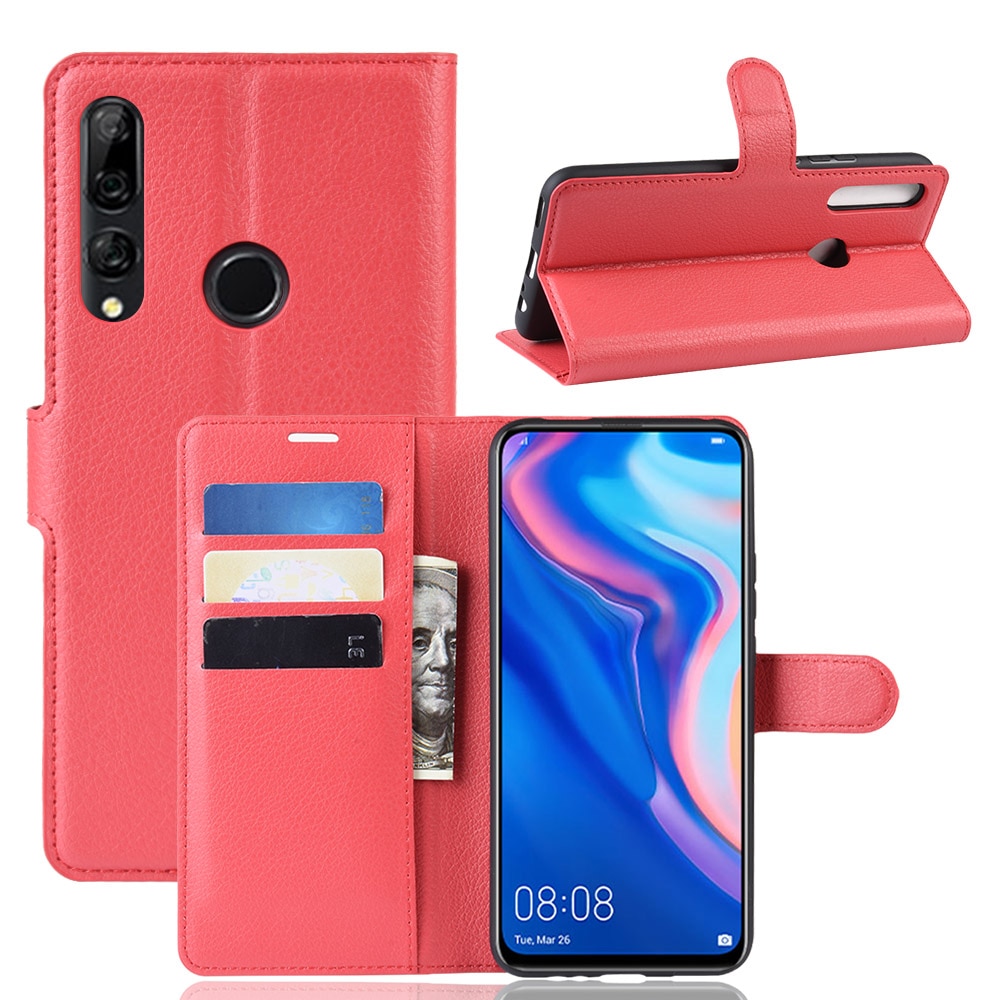 Case Samsung Galaxy A20s #เคสฝาพับสไตล์กระเป๋าสตางค์หนัง PU ผิวลิ้นจี่สีสันสวยงามทันสมัย