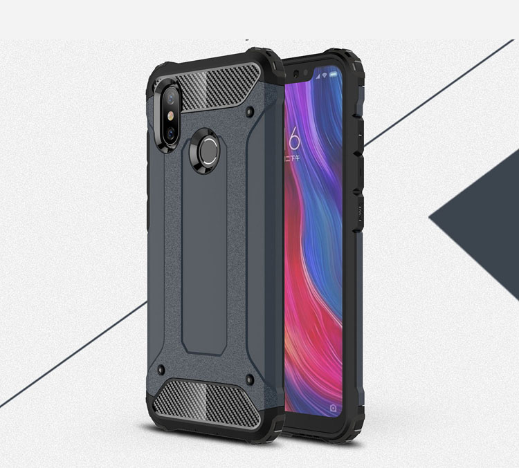 Case Xiaomi Mi 8 (6.21 นิ้ว) #เคสฝาหลังเกราะป้องกัน ไฮบริด พลาสติก+TPU