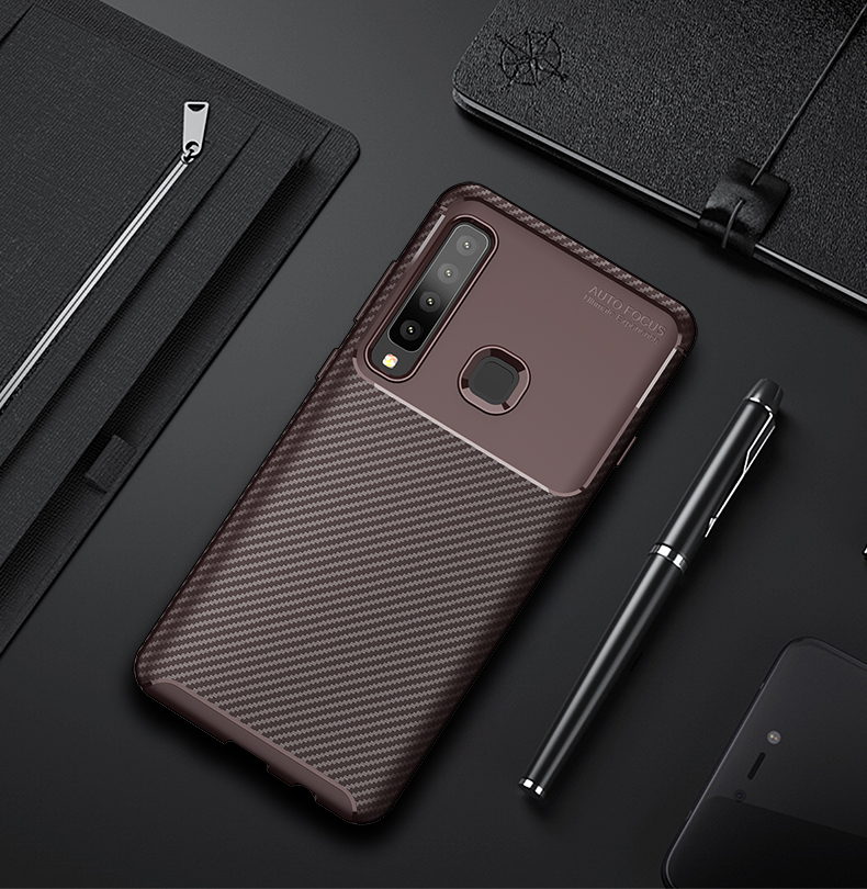 Case Samsung Galaxy A9 (2018) #เคสฝาหลังนิ่ม Carbon Fiber Anti-drop TPU Protection