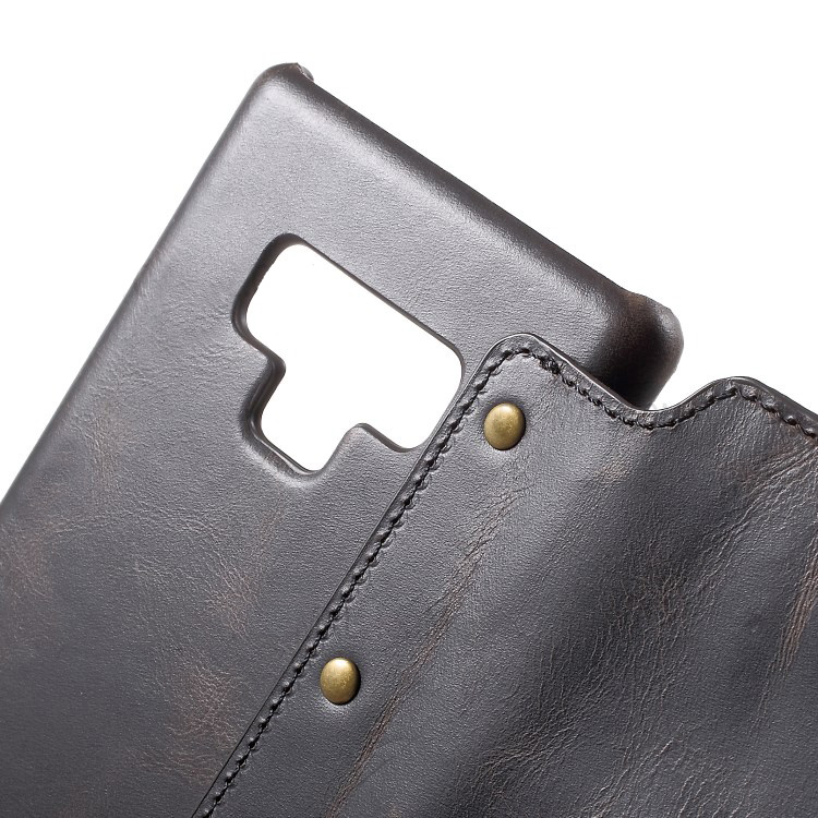 เคส Samsung Galaxy Note 9 #เคสฝาพับแบบกระเป๋าสตางค์หนังแท้ Vintage Genuine Leather Wallet