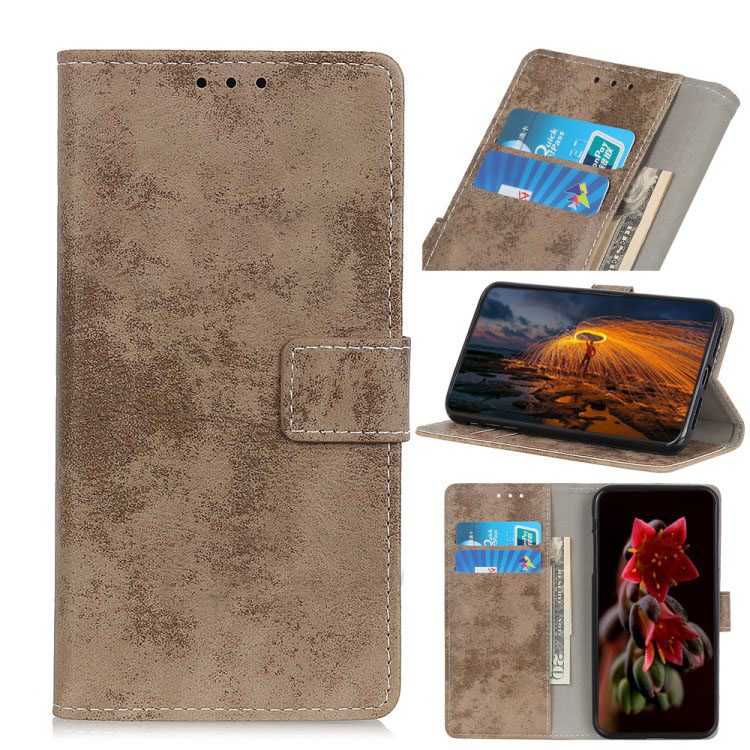 Case Samsung Galaxy A20s #เคสฝาพับหนัง PU สไตล์ Retro มีช่องเสียบการ์ด เคสคุณภาพดีราคาถูก