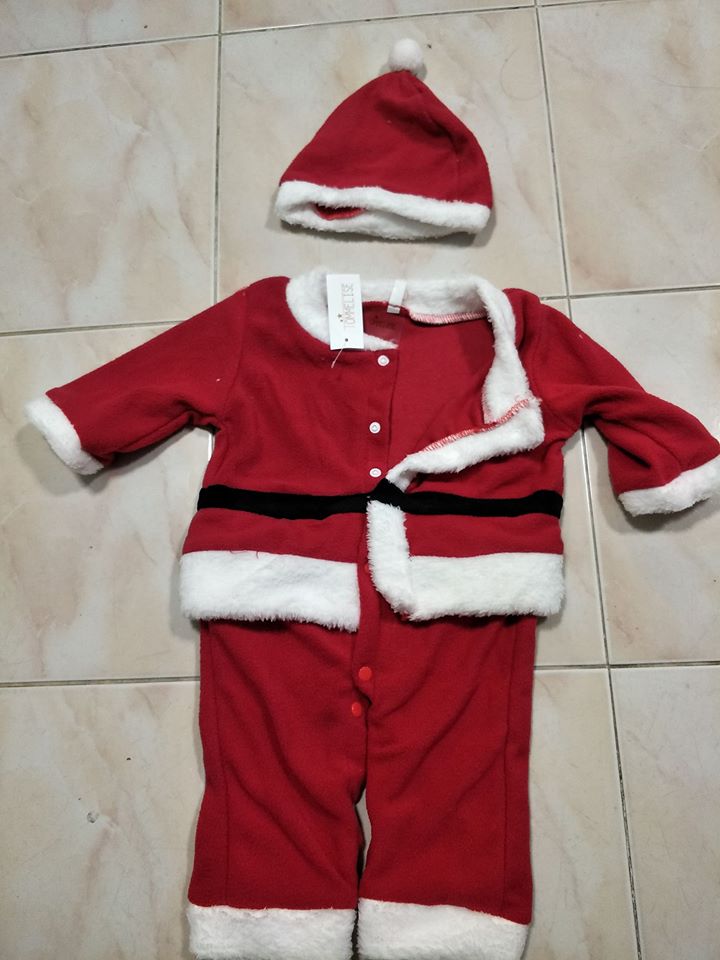 ชุดบอดี้สูท ซานตาครอส เด็กชาย มีหมวก