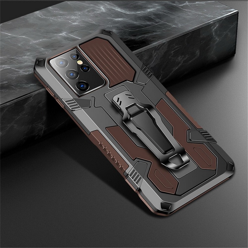 เคส Samsung Galaxy S21 Ultra 5G #เคสฝาหลังกันกระแทกมีคลิบหนีบ ไฮบริด พลาสติก+TPU Heavy Duty Rugged Hybrid (สินค้าตัวอย่างสินค้าจริงตรงตามรุ่น)