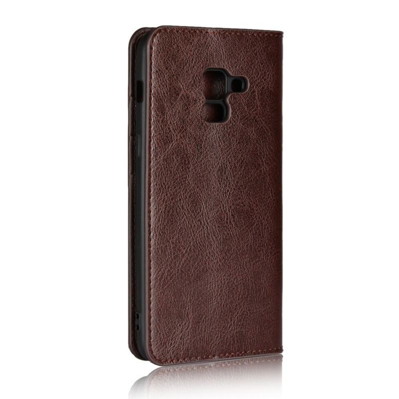 Case Samsung Galaxy A8 (2018) #เคสฝาพับหนังแท้แบบกระเป๋าสตางค์คุณภาพดี Crazy Horse Genuine Leather Cover