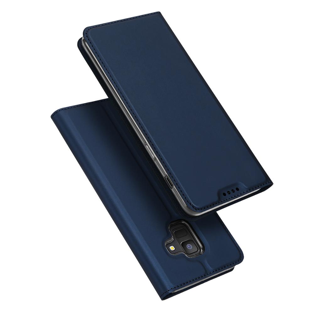 เคส Samsung Galaxy A6 (2018) #เคสฝาพับ Skin Pro Series Auto-absorbed Card Holder Leather คุณภาพดี